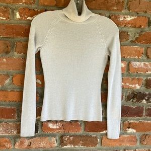 Cache silver shimmer sweater